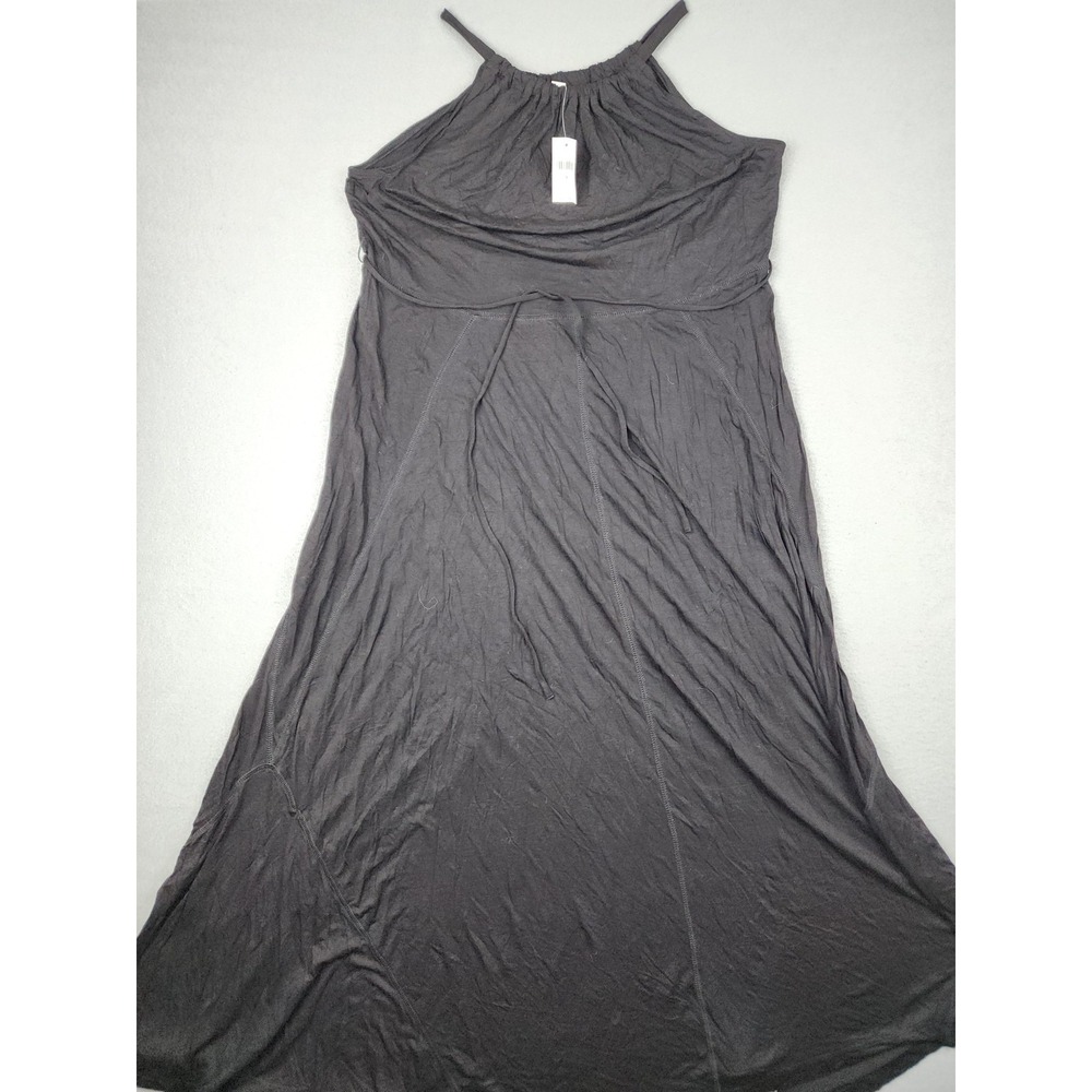 Gap Dress Womens Large Black Halter Maxi Sundress Viscose Casual Summer NWT